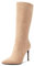 Castamere Moda Stivali Alti Ginocchio Cerniera Donna Tacco a Spillo 10CM Alto Tacco Marrone Scamosciato Scarpe EU 36
