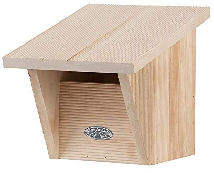 Rivanto® Nistkasten Rotkehlchen 25 x 20 x H 21,5 cm, FSC-Erlenholz, Gute Isolation trotz Belüftungslöcher, einfache Montage