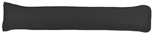 mFabrics Pack of 1 Hollowfibre Filled Draught Excluder Draft Insulator for Door Bottom Size: 90x18cm (Black)