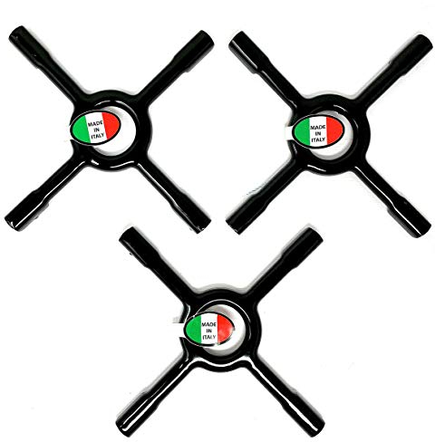 SET 3 PEZZI, Supporto per fornello a gas - riduttore smaltato, MADE IN ITALY