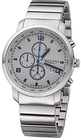 Regent Herrenuhr Chrono Stahl GM2111