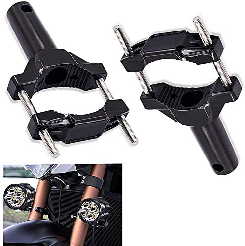 1 Pair Motorcycle Headlight Brackets,23mm-55mm Universal Motorcycle Spotlights Mounting Brackets Work Light Tube Clamps Extension Holders Use for Motorbike Bumper Fork