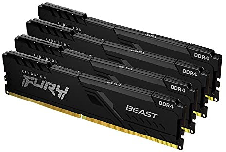 Kingston FURY Beast 64GB (4x16GB) 2666MHz DDR4 CL16 Desktop Speicher Kit mit 4 KF426C16BB1K4/64