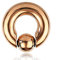 viva-adorno Piercing BCR Spring Ball Closure Ring Intimpiercing Klemmring Chirurgenstahl 316L Clip in Pop out XXL rosegold Z553, 8 x 16 x 12mm