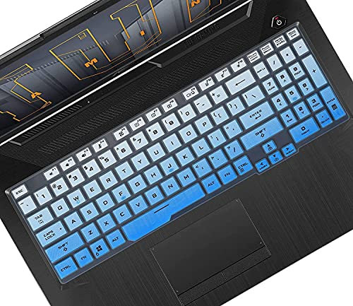 Laprite Funda protectora para teclado compatible con ASUS TUF Gaming A15 TUF506IV TUF506IU, Gaming A17 TUF706IU Gaming Laptop - Azul degradado