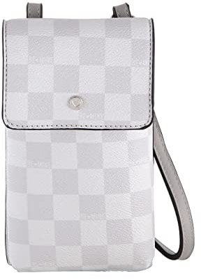 Be Mine Umhängetasche Mona | schicke Handytasche für Damen | passend für alle gängigen Smartphones | aus hochwertigem Kunstleder (greycheck)
