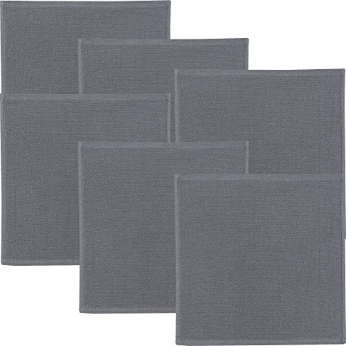 Erwin Müller Spültuch 6er-Pack Baumwolle grau Größe 25x25 cm