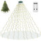 aneeway Christmas Tree Lights Fairy Lights 6.6FT x 16Line 400LEDs String Light Mains Powered Waterproof with Remote & Timer 8 Modes for Outside Indoor Party Xmas Tree Decorations Warm White