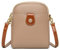 FORRICA Handy Umhängetasche Damen Handytasche zum Umhängen Echte Leder Handtaschen Mädchen Schultertasche Kleine Crossbody Tasche Khaki A