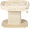 GYMAX Cat Tree for Kittens, Cat Activity Tower with Large Plush Perch, Sisal Scratching Plate, and Interactive Ball, Cat Home Furniture for Indoor Cats to Play & Rest (Beige)