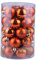 34pcs Weihnachtskugeln Christbaumkugeln Kunststoff Ornamente Weihnachtsbaumkugeln Matt, Glitzer Weihnachtskugeln mit Schnur zum Aufhängen für Christbaumschmuck & Weihnachtdeko (Orange)