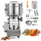 FoundGo Elektrische Getreidemühle [800g 25000RPM] Superfeine Edelstahl Getreide Mühle mit Überlastschutz & Öffnungsstopp für Gewürze Kaffee Mehl Pfeffer Kräuter (Schaukeltyp)
