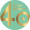Essbarer Tortenaufleger 40. Geburtstag // Kuchendekoration 40. Geburtstag // 40. Geburtstag Tortendekoration (Grün)