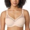 DELIMIRA Damen T Shirt BH mit Bügel Vollschalen Nahtlose BH Große Größen Gepolstert Beige 95C
