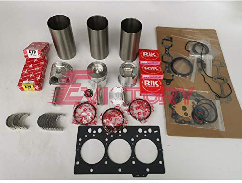 Für Yanmar 3TNA78 Rebuild Overhaul Kit Motorlager Dichtung Liner Kolbenring