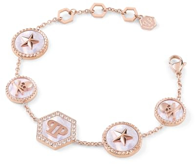 Philipp Plein Damen Armband Armkette Edelstahl Rose PLEIN MINI LOGO PJ2EA15BU