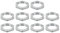 PATIKIL M13x1.0 Stahl Sechskantmuttern 10 Pack Metrische Gewinde Verzinkt Beschläge Muttern Schraube Bolzen Befestigungsteile für Lampen Maschinen Reparatur 3mm Höhe