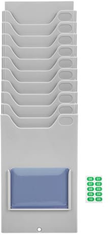 STOBOK Porta Tessere Materiale Porta Etichette Cartellini Orari Per I Dipendenti Supporto A Muro Porta Tessere Presenze Dipendenti Repisas Etichette In Plastica Rack Di Archiviazione