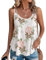 Damen Tanktops Ist Bügelfrei Träger Tops Ärmellose Blusentop Blume M