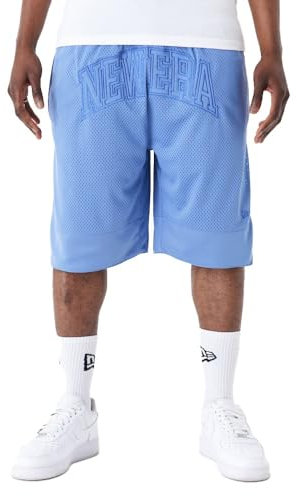 New Era Overized Mesh Basketball Shorts Sky Blue - M