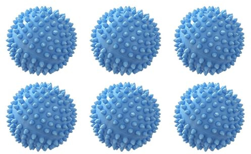 Hava Kolari 6er Set Trockner Ball, Wiederverwendbare Dryer Balls,Wäsche Wäschetrockner Trocknen Ball, igelball Waschbälle Waschkugel, Trocknerkugeln für Trockner und Wäschetrockner (Blau)
