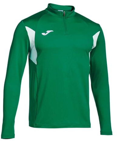 Joma - Herren-Sweatshirt - Winner III - halber Reißverschluss, grün weiß, Large