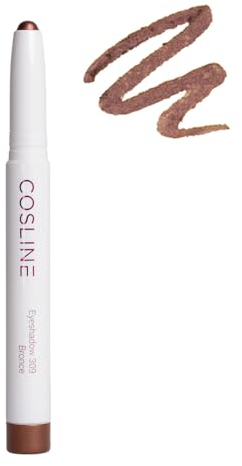 COSLINE Eyeshadow Lidschatten Nr. 309, Farbe: Bronce, Puderstift in handlicher Stiftform, Praktisch für unterwegs, Vegan, Made in Germany
