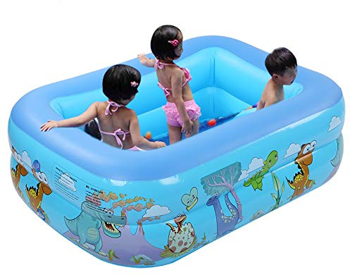 Aufblasbares Kinderbecken, PVC-Sommerwasserspielbadewanne, Ocean World Kinderschwimmbecken mit Aufblasbarem Weichem Boden für Babys, Kleinkinder und Erwachsene