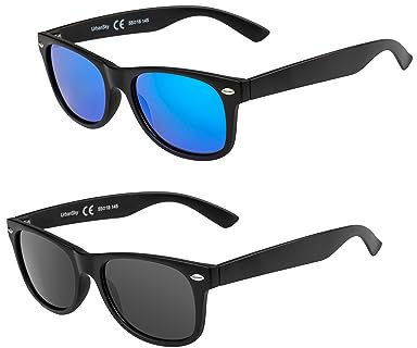 UrbanSky Sonnenbrille für Herren 2er-Pack, klassische Modelle (Mars)