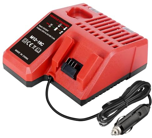 Car Charger for M12 & for M18 Multi Voltage for Milwaukee 12V-18V Lithium Ion Battery 48-59-1812 48-11-2420 48-11-1815 48-11-1840 48-11-1841 48-11-1850