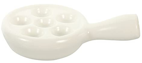 Amosfun 6 caracoles horno sartén de camarones plancha a la parrilla plato de caracoles planchas de asar planchas para asar sarten parrilla plato de cerámica plato de ostras