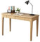 Schreibtisch aus Massivholz mit 2 Schubladen, naturfarben, 120 x 55 x 75 cm, Heimbüro, Arbeitstisch, Schreibtisch