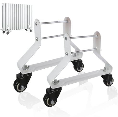 2 Piezas Ruedas Giratorias 360 ​​° para Radiadores de Aceite, Ruedas para Muebles el Acero al Carbono es Fuerte, Soporte Radiador para Radiador Eléctrico,A,10cm