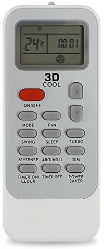 Control Remoto de Aire Acondicionado for Whirlpool DG11J1-34 Controlador de Aire Acondicionado con 3D Cool