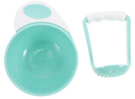 CRILSTYLEO de comida para bebés prensa de patatas cuencos para pequeños machacador de bebes Tazón triturador de comida para bebés triturador de frutas páginas Light Green