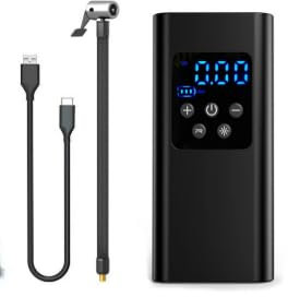 JOPHEK Compresor Aire Portatil, 150PSI 6000mAh Inflador Ruedas Coche Mini Compresor de Aire, Inflador Ruedas Coche Recargable ara Coches, Motos, Vcooter, Balones