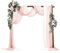 VEVOR Artificial Wedding Arch Flowers Kit, Pink Wedding Arch Flowers with Drapes Kit (Pack of 5) - 2 Pcs Floral Arrangement, 3 Pcs Sheer Drapes, for Ceremony Bouquets Reception Backdrop Decoration