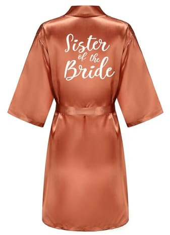 ARDZLALS Bademantel Damen Bademantel Braut Satin-Silk-Robe Frauen Brautparty Schwester Team Mutter Dusche Geschenk Brautjungfer Hochzeit Kurzwade-als Foto Show_l-l