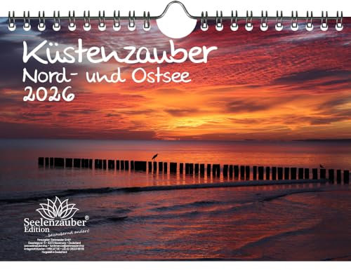 Küstenzauber Nord- und Ostsee DIN A5 Kalender für 2026 Urlaub Meer Küste - Seelenzauber