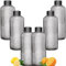 BELUKO Bottiglia di vetro per acqua, bottiglia vetro 1 litro, 1600ml, Caraffe succhi per frigorifero, brocca caraffa per bevande fredde (GRIGIO 1 LITRO (pack da 6))