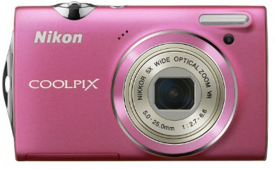 Nikon Coolpix S5100 Digital Camera 12.2 Megapixel with 5x Optical Zoom HD Video 2.7-Inch Display Pink (Renewed)