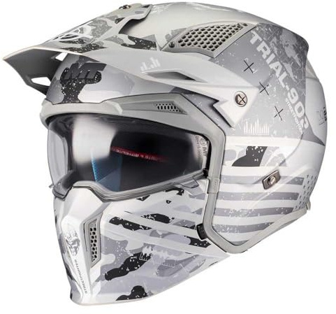 MT Helmets Streetfighter SV S – Casco integrale aperto con visiera solare retrattile, stile Streetfighter, interno lavabile e calotta HIRP, omologato ECE 22.06 & DOT