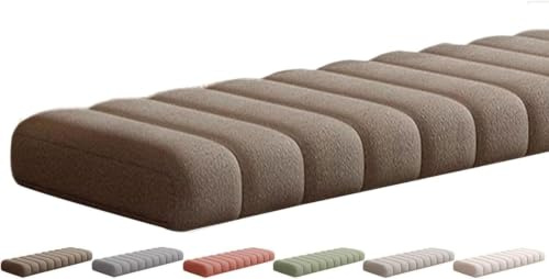 VEAI Bankkissen Innen/Außen - 120cm/150cm/100cm/180cm x 40cm/30cm/50cm - rutschfeste Bankauflage für Bierbank, Garten, Fensterbank, Terrasse, Liegestuhl, Schaukel (2/3 Sitzer)(Kaffee,30x110CM)
