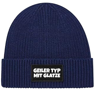 NIMAMA Mütze Beanie Geiler Typ Mit Glatze Männer Strick Wintermütze Statement Lustiger Spruch Strickmütze für Herren