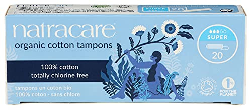 Natracare Bio-Tampons aus Baumwolle, Größe Super, 2 x 20 Stück (40 Tampons)