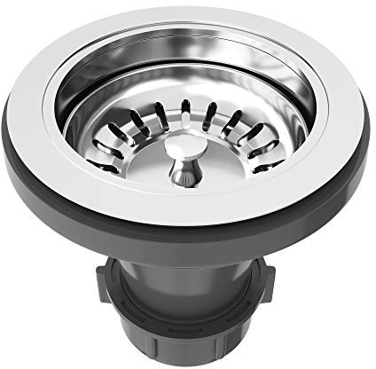 VIGO VGSTRAINER 4.5 Diameter Kitchen Sink Drain Assembly with Strainer and Basket Stopper in Chrome Finish, 3.78 inches 4.5 inches 4.0 inches