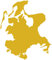 Samunshi® Rügen Aufkleber Insel 8,2 x 10cm goldmetalleffekt