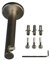 Liedeco Träger für Gardinenstangen 12 cm einläufig Landhaus, ø 16 mm, 1 Stk chrom-matt