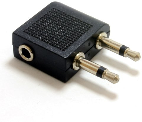 3,5 mm Stéréo Jack Femelle vers Double Mono Fiches Avion Adaptateur
