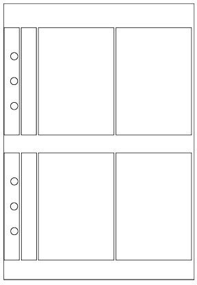 OBERTHUR - Recharge Organiseur 21 - Pochette de 3 étuis porte-cartes de visite en plastique transparent - 15x21cm